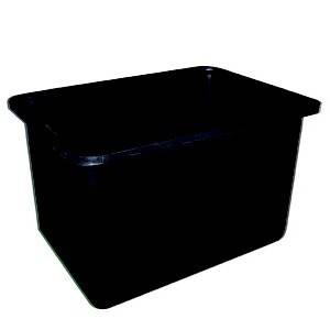 BIN RECTANGULAR BLACK CRATE TUB 320LTR  915mm x 610mm x 610mm  REM322BLK