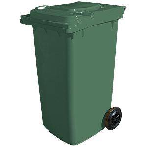 GARBAGE BIN 240LTR PLASTIC GREEN