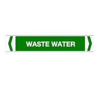 BRADY PIPE MARKER WASTE WATER 40-70MM PK10 831069