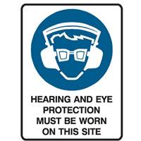 BRADY HEARING & EYE PROT. SIGN 600 X 450  831142