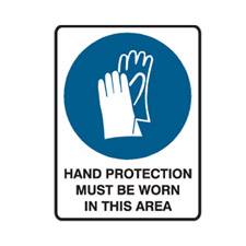 BRADY SIGN HAND PROTECTION MUST BE WORN 832139