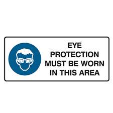 BRADY SIGN EYE PROT MUST BE WORN MTL 450x180  832247