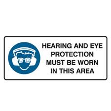 BRADY HEARING AND EYE PROTECTION SIGN 832253