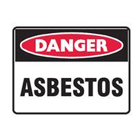 BRADY SIGN DANGER ASBESTOS 450X600 MTL 832268