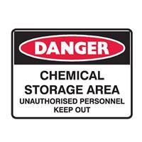 Brady Danger Chem/Storage Sign 450 X300 Mtl 832304