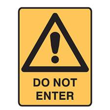Brady Sign Mtl Do Not Enter 450 x 600mm 832401