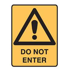 BRADY SIGN MTL DO NOT ENTER 450 X 600MM 832401