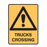 Brady Sign Warning Truck Crossing Mtl 832425