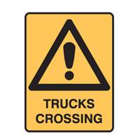 BRADY SIGN WARNING TRUCK CROSSING MTL 832425