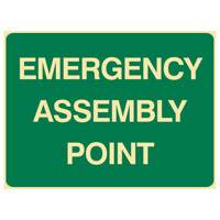 Sign Emergency Assembly Point 450mmx600mm Metal 832491