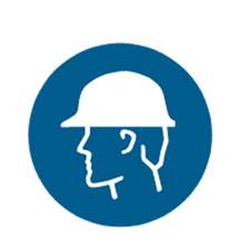 BRADY SIGN HARD HAT PROTECTION MUST BE WORN 833009