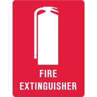 Brady Fire Extinguisher Sign 450 x 300 Mtl 834064