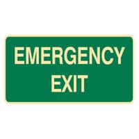 Brady Sign Emergency Exit Lum Metal 450 x 180 835841