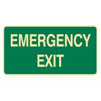 BRADY SIGN EMERGENCY EXIT LUM MTL 450x180 835841