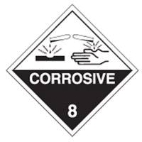 BRADY SIGN METAL CORROSIVE 8 270MM 836014