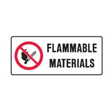 Brady Flammable Material Sign 840154