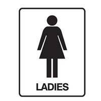 Brady Sign Toilet Sticker Ladies 125 x 92 (Picto 841503