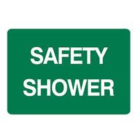 BRADY SIGN SAFETY SHOWER POLY 300x225MM 842625