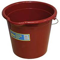 BUCKET PLASTIC H/D 10LT METAL HANDLE  Q-92012