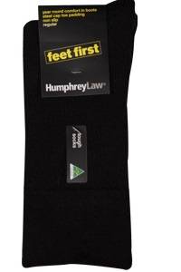 Hum Sock Work Feet First King Size Black